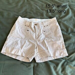 Lee Women's Light Beige Casual Cotton Bermuda Shorts